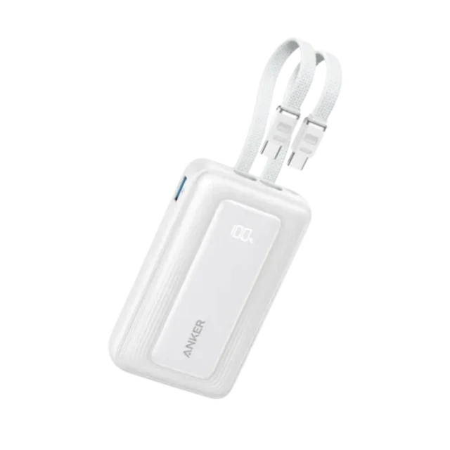 انكر بوربانك زولو - كابل USB-C مزدوج - أبيض