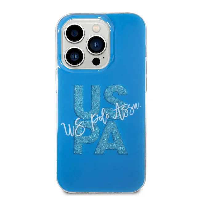 USPA GLITTER SCRIPT CARD - Blue, IPHONE 15 PRO – Image 2 of 5