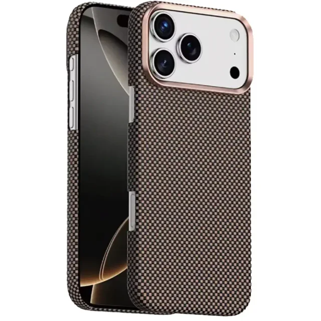 MagSafe Kevlar Case - أسود ذهبي، iPhone 17 Pro