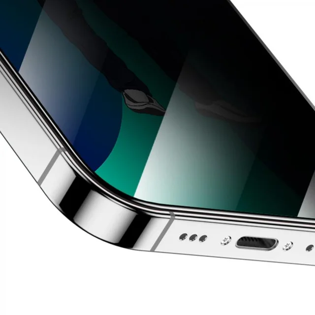 واقي حماية للشاشة كامل قوي ستيف جلاس بدرجة صلابة 9H - اسود، iPhone 13 Pro Max /14 Plus – الصورة 3 من 4