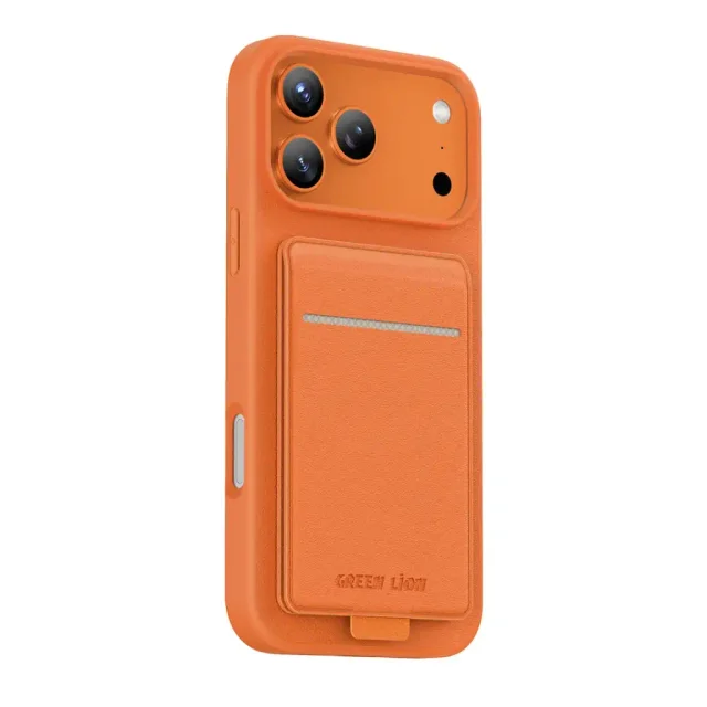 Regal Magsafe Leather Case - برتقالي، iPhone 17 Pro Max