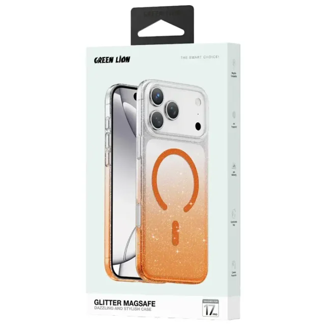 Glitter MagSafe Case - Orange, iPhone 17 Pro – Image 3 of 3