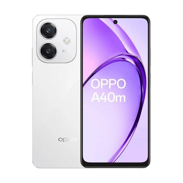 OPPO A40M - 256 جيجابايت، أبيض