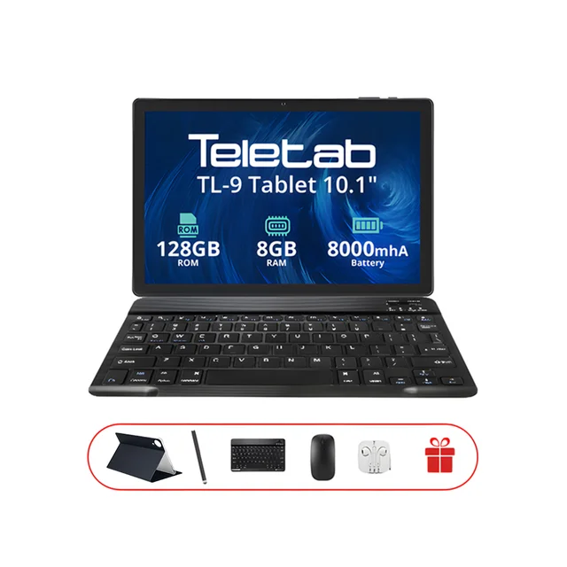 Teletab TL-9 - 128 جيجابايت، اسود مع غطاء اسود – الصورة 3 من 5
